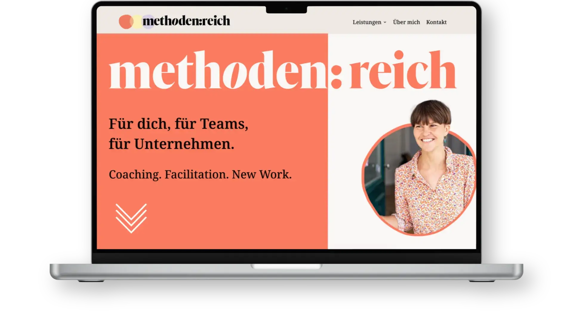 Laptop mit Webseite methodenreich.de